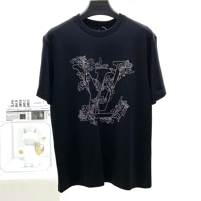 一目惚れ♪ルイヴィトン Tシャツ 偽物 限定 半袖 エンブロイダリー vue04766