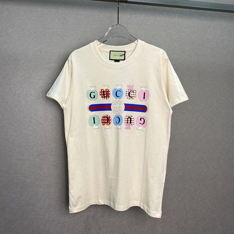 人気No1 グッチ コットン Tシャツ 偽物半袖 ロゴ gud69063