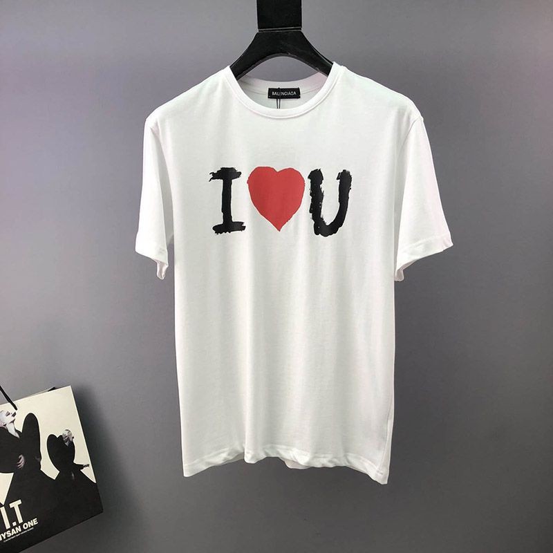 日本未入荷バレンシアガ I LOVE U Tシャツ 偽物 ホワイト bat61599