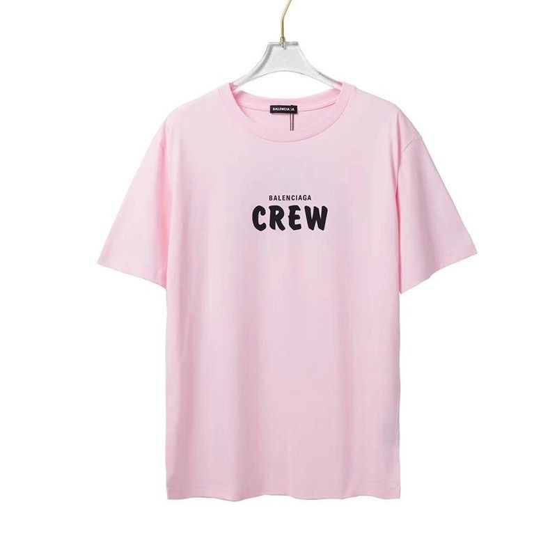 完売必至バレンシアガ CREWロゴ Tシャツ スーパーコピー ピンク bad01870