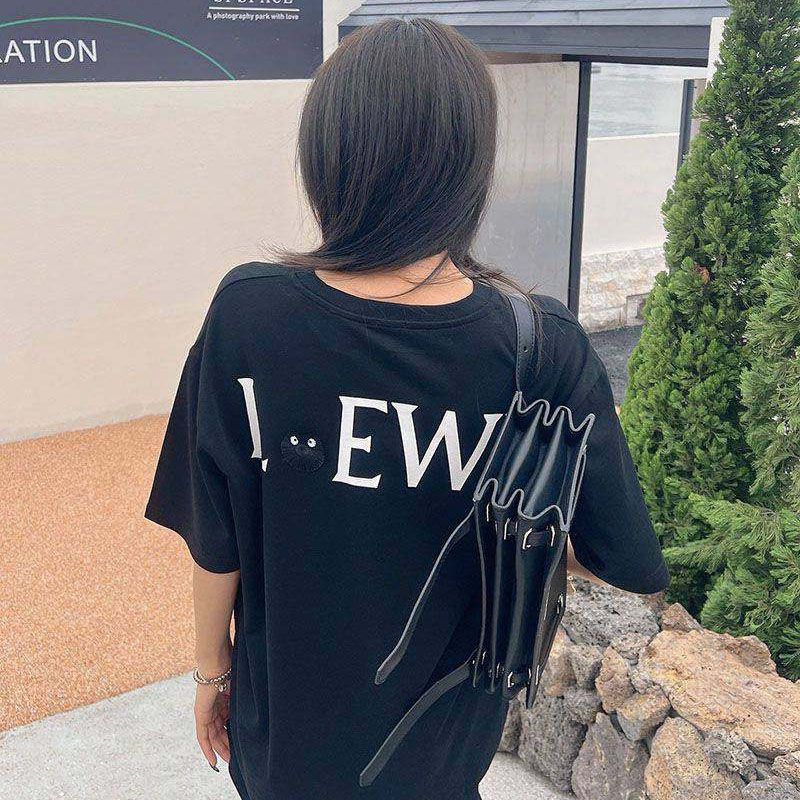 入手困難【ロエベ×スタジオジブリ 偽物】カオナシ クルーネック Tシャツ lox58214