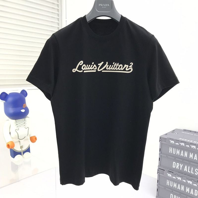 春もの新作◆​ルイヴィトン◆Tシャツ パロディ トップス 半袖 メンズ レッドブラック vuo27473