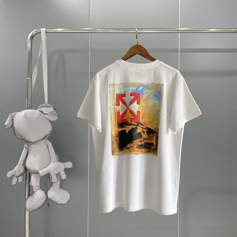 人気急上昇オフホワイト グラフィティ アローロゴTシャツ コピー ofn08286