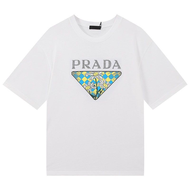 定番プラダ ロゴ コットンTシャツ 偽物 pub13693