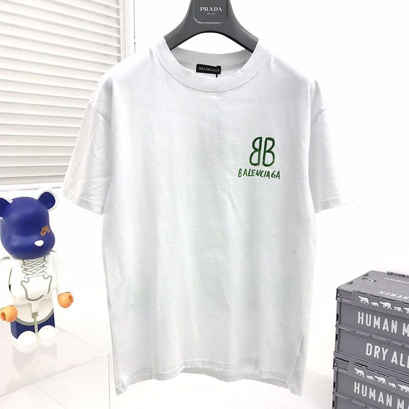 希少色 バレンシアガ BB Pixel ミディアムフィット 偽物 Tシャツ baz16926