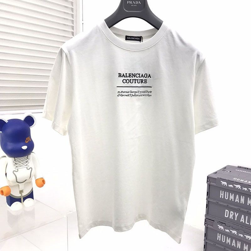 超話題!【バレンシアガ】ロゴ入りコットン 偽物 Tシャツ bau76844