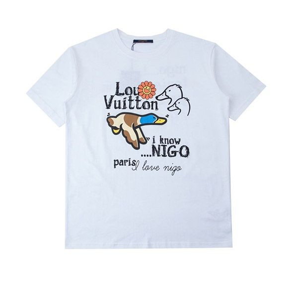 春夏新作ルイヴィトン nigo コラボ クルーネックTシャツ コピー ダック vuc98135