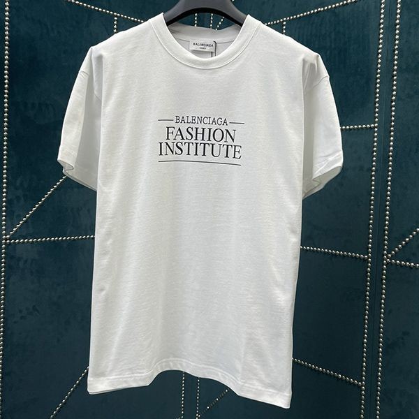 バレンシアガ* FASHION INSTITUTE コットン Tシャツ 偽物 bas00978