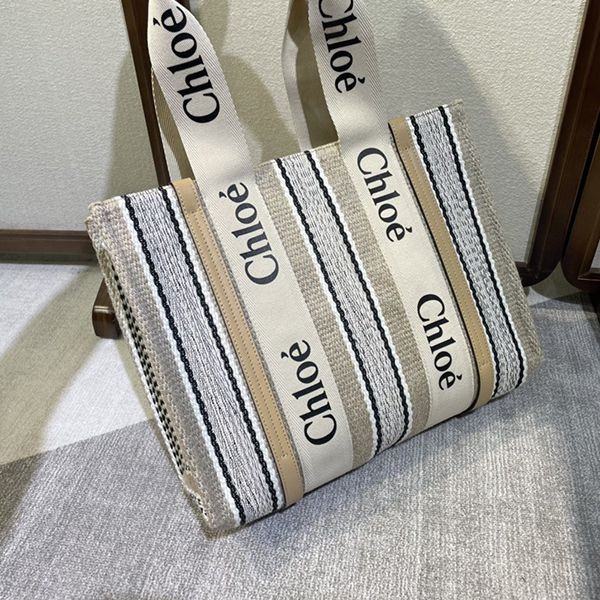 クロエ＊woody nano tote ナノ キャンバストートバッグ 偽物 chg85084