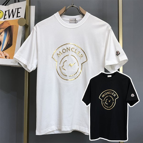 完売必至モンクレール ロゴ プリント Tシャツ 偽物 2色 mof59228