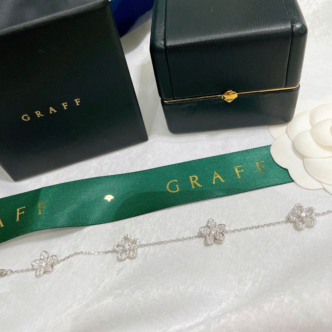 定番 グラフ GRAFF ワイルドフラワー パヴェダイヤモンド ブレスレット 偽物 RGB515