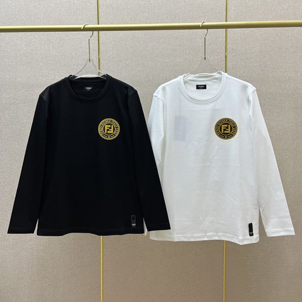 入手困難フェンディ アジュール刺繍FF 長袖クルーネック Tシャツ 偽物 2色 fee86210