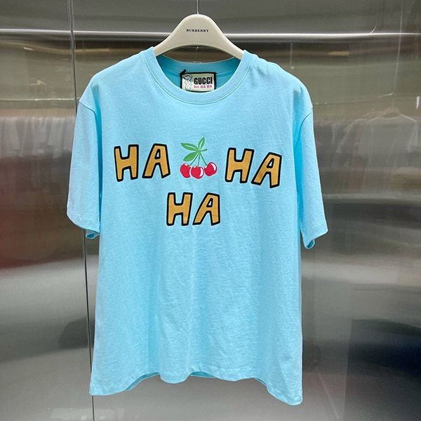 最安値挑戦 グッチ さくらんぼ コットン Tシャツ コピー gum32967