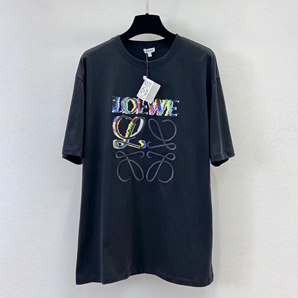 稀少 ロエベ アナグラム プリント Tシャツ 偽物 loo07613