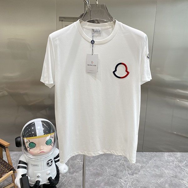 追跡付き 安いモンクレール コピー ロゴ コットン クルーネック Tシャツ 2色 moy51008