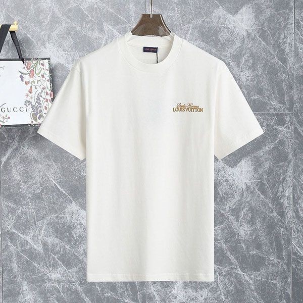 ルイヴィトン プリント Tシャツ コピー 白 トップス vub44374