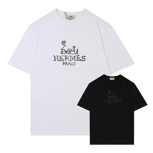 【シンプルでいい☆2色】エルメス ロゴTシャツ コピー ers82828