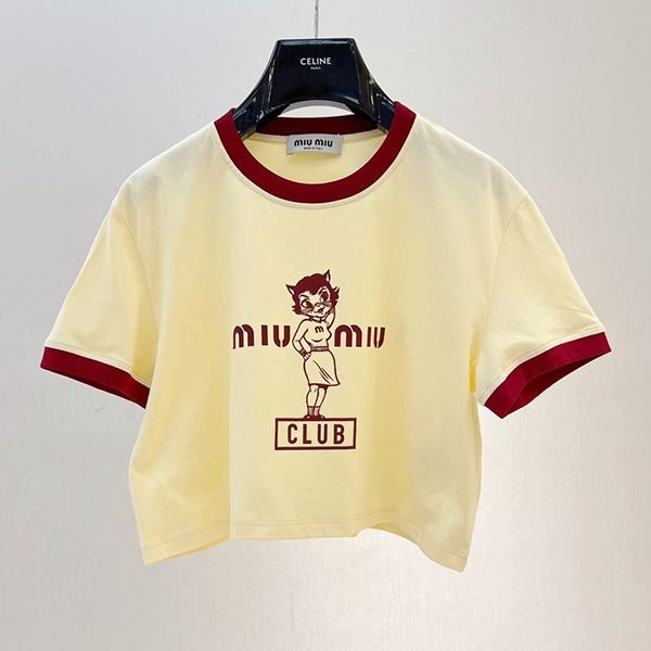 秋冬大セールミュウミュウ スーパーコピー プリントコットン Tシャツ myn92061