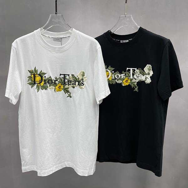 セレブ多数愛用ディオール TEARS Tシャツ 偽物 コットン 2色 393J696I0849