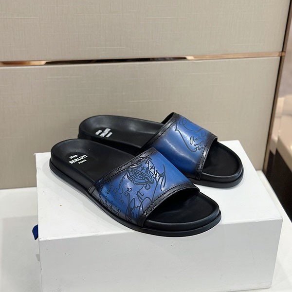 ☆超人気☆ベルルッティ 偽物 エギオ サンダル Stamp Leather Sandal beh31792