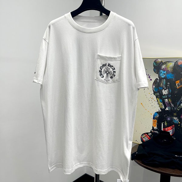 ☆クロムハーツ コピー☆ホースシュー ホワイトコットン Tシャツ Kuf14176