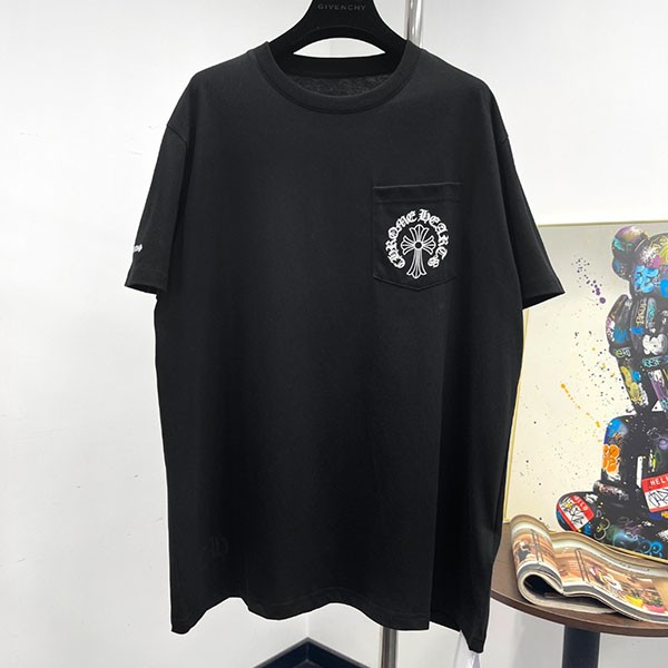 ☆クロムハーツ 偽物☆ホースシュー ホワイトコットン Tシャツ Kuw19874