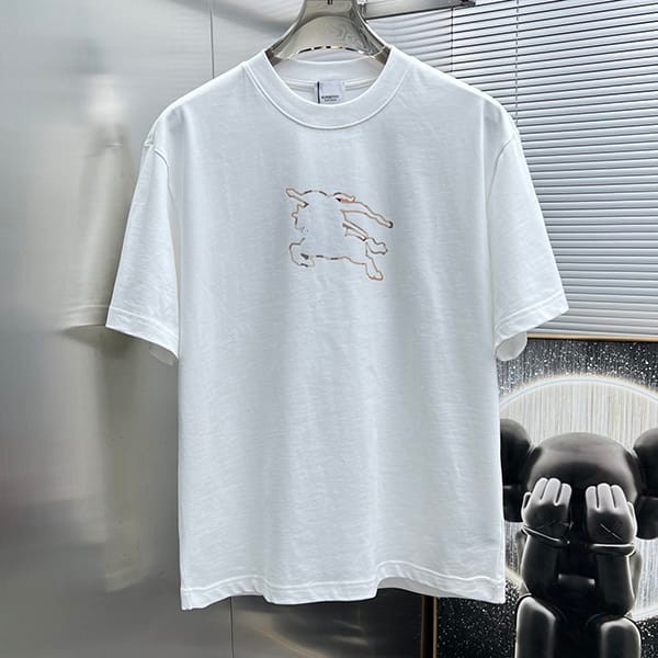 追跡付き 安いバーバリー チェック EKD コットン Tシャツ コピー Baa09134