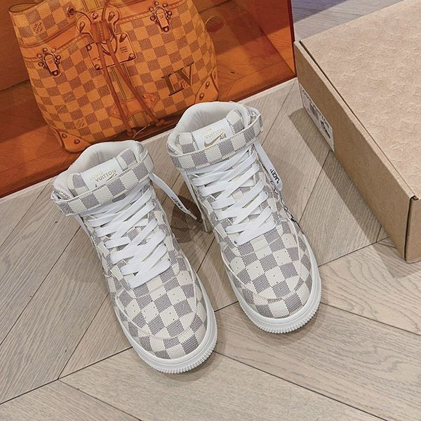 超希少！ヴィトン x ナイキ Air Force 1 偽物 Mid By Virgil Abloh ホワイト naq67249